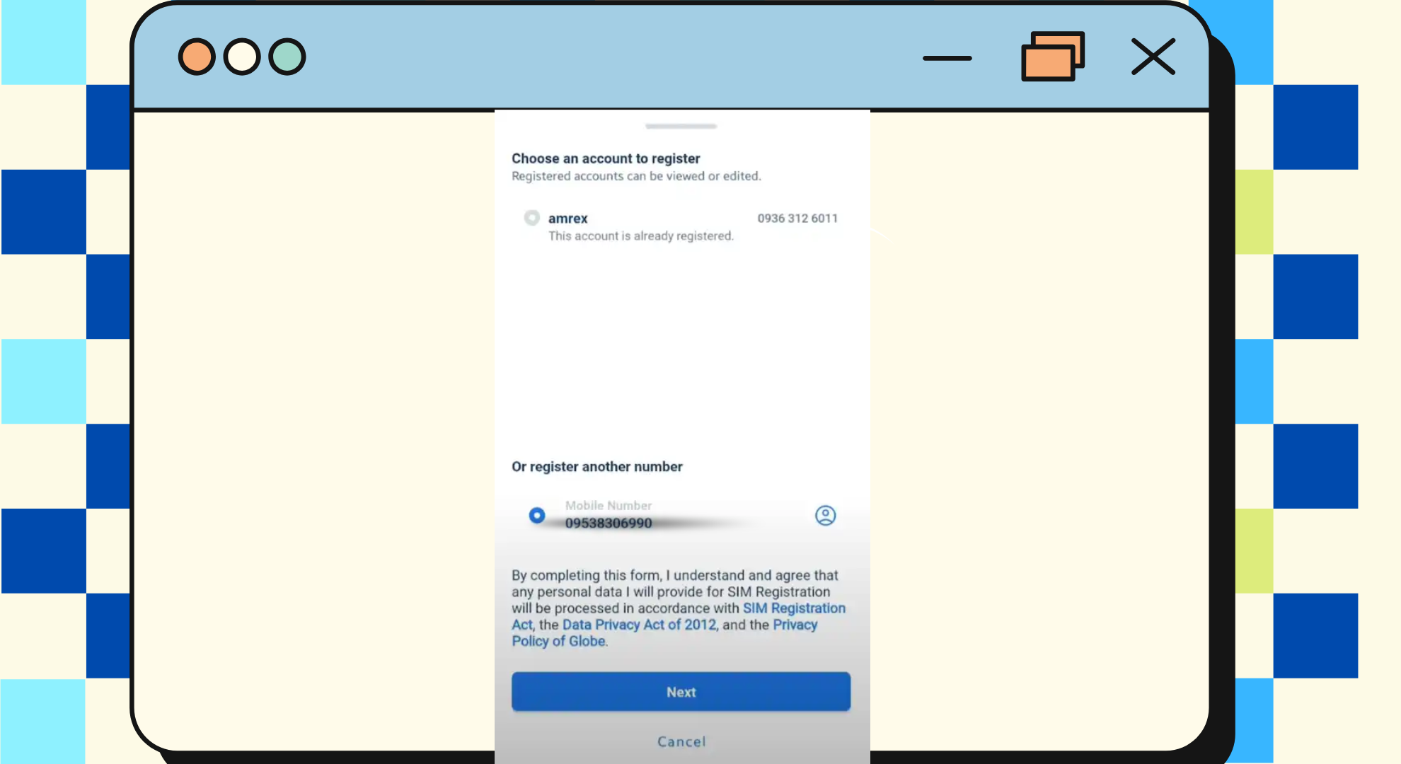 GlobeOne app listing on mobile app store showing the install button for downloading