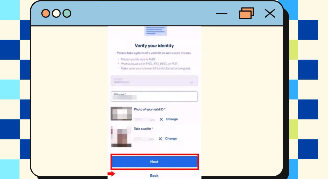 Selfie capture screen for face verification during TM SIM registration with camera framing guide